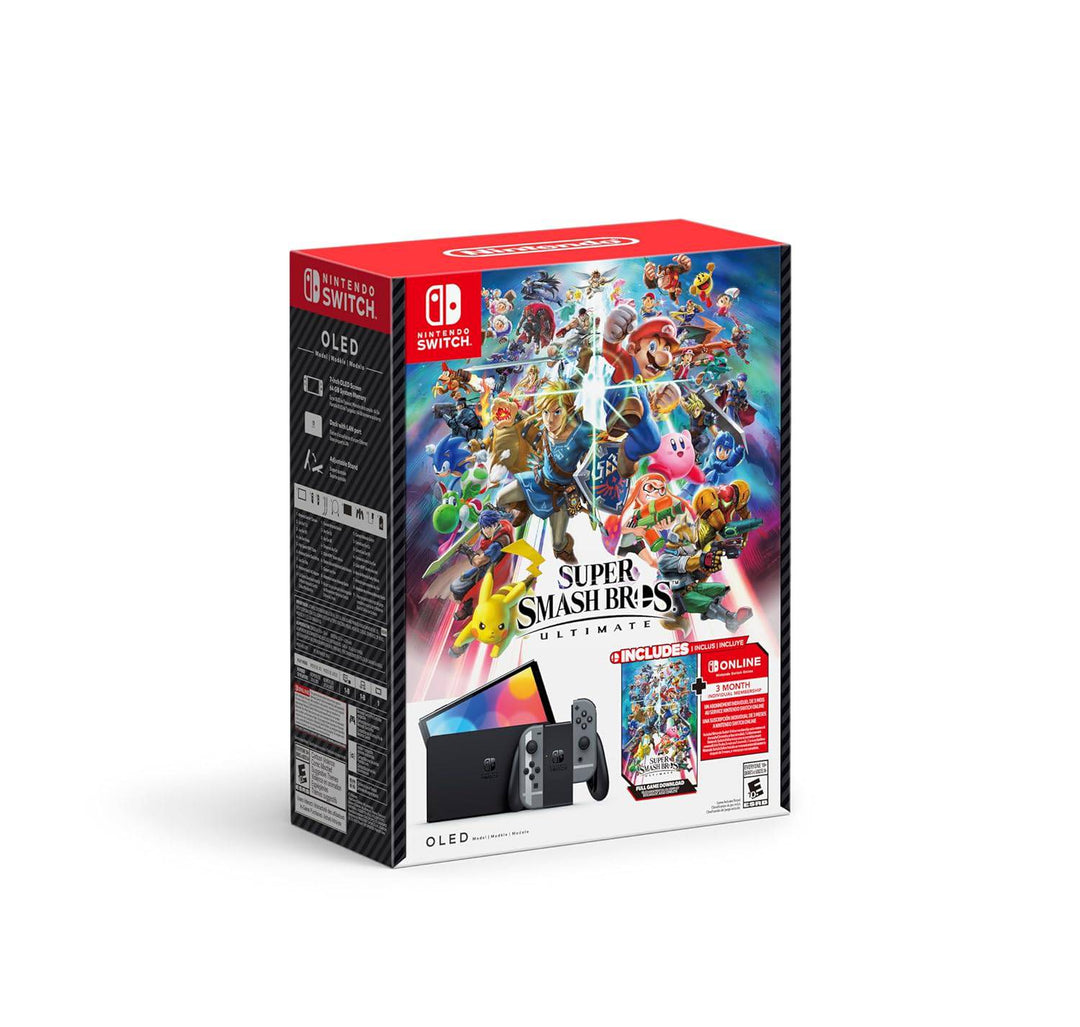 Nintendo Switch OLED +Super Smash Bros Ultimate +membresía de 3 meses - Achorao