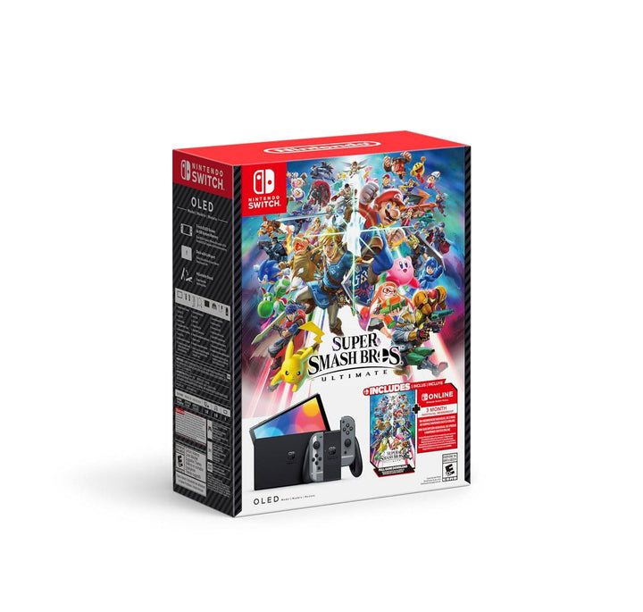 Nintendo Switch OLED +Super Smash Bros Ultimate +membresía de 3 meses - Achorao