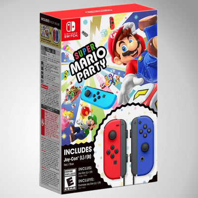 Set Juego Nintendo Switch Mario Party + 2 Joy Con Rojo-Azul - Achorao