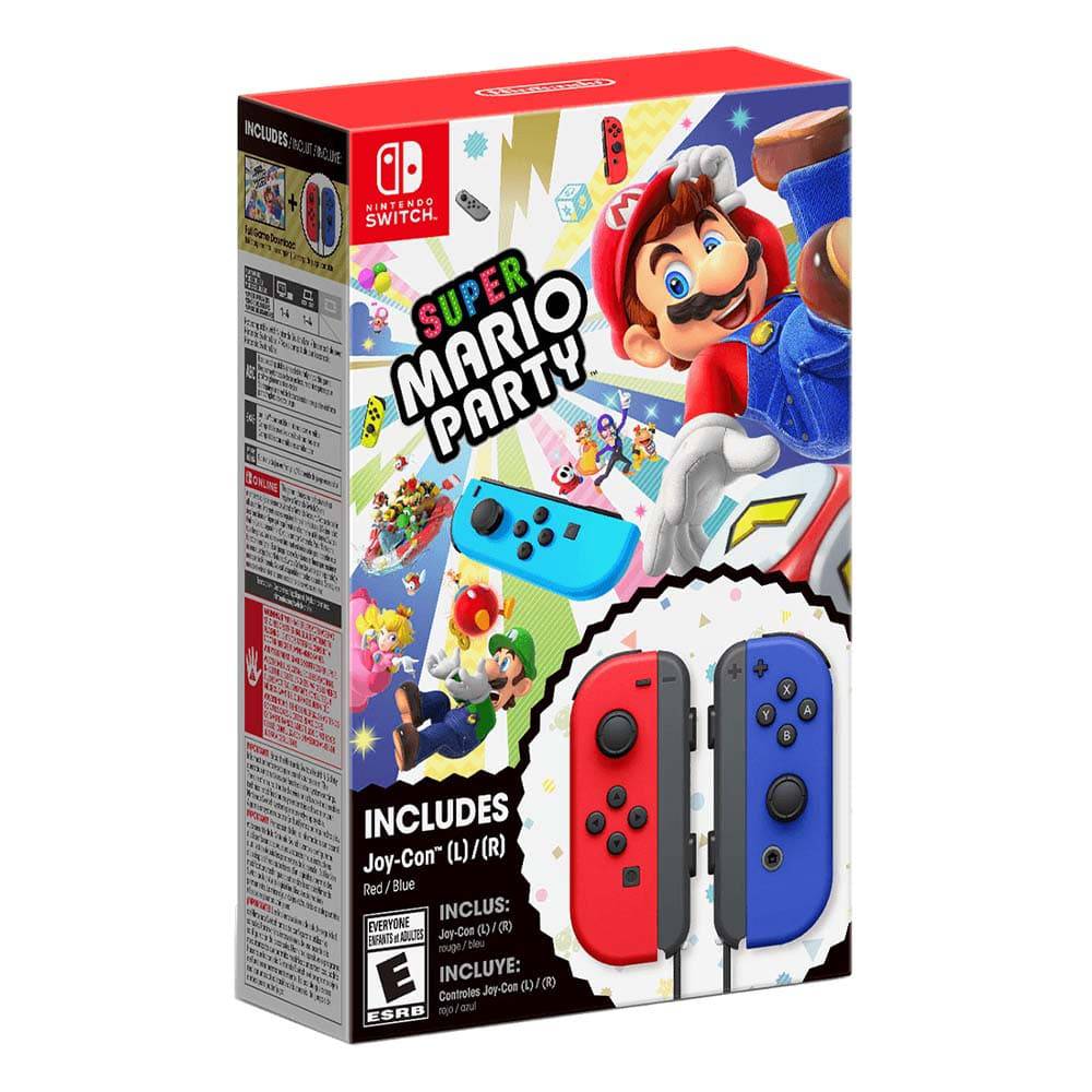 Set Juego Nintendo Switch Mario Party + 2 Joy Con Rojo-Azul - Achorao