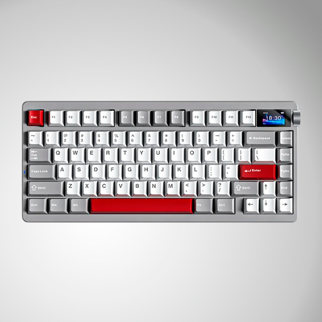 Teclado Aula NOVA75 Inalámbrico Inglés GREY/WHITE/RED CARAMEL LATTE SWITCH