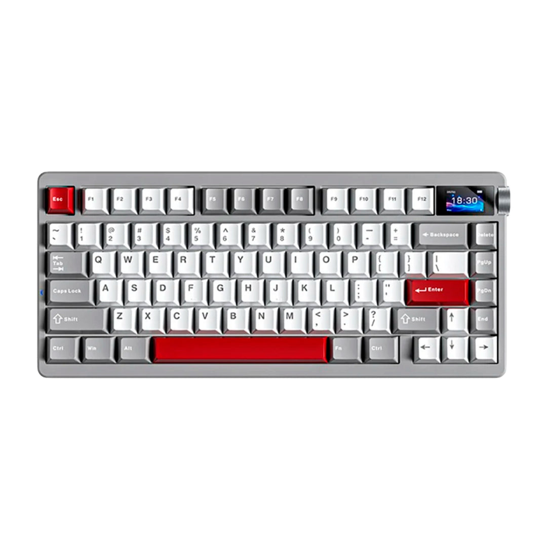 Teclado Aula NOVA75 Inalámbrico Inglés GREY/WHITE/RED CARAMEL LATTE SWITCH