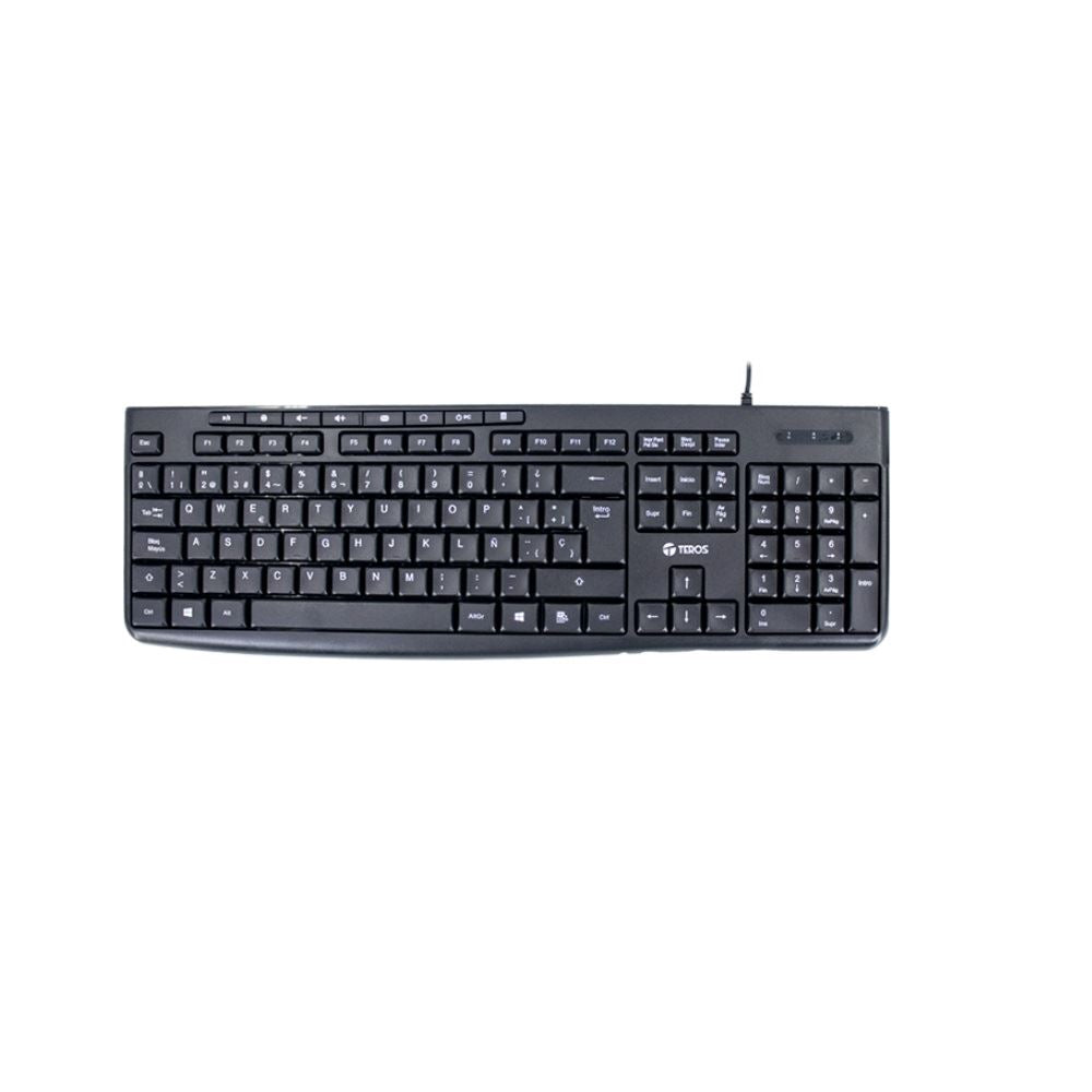 Combo teclado y mouse Teros TE-5012S, USB, mouse 1000 DPI - Achorao
