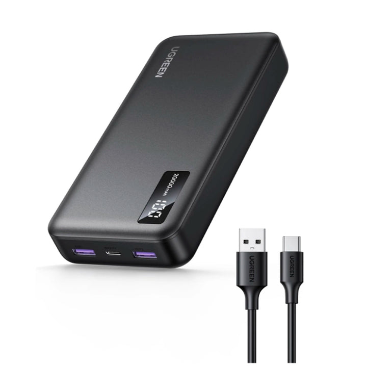 Power bank UGREEN PB312 20000 mAh, 20 W, carga rápida bidireccional Grafito - Achorao