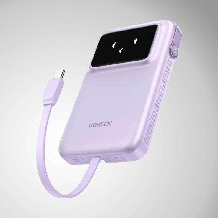 Cargador portátil UGREEN UNO 30W 10000mAh con cable USB-C - PB511 Lila - Achorao