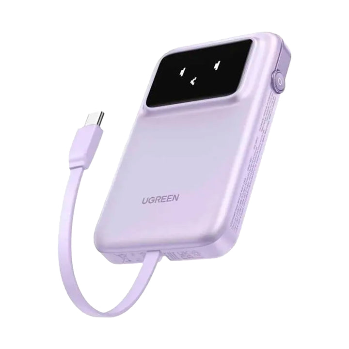 Cargador portátil UGREEN UNO 30W 10000mAh con cable USB-C - PB511 Lila - Achorao