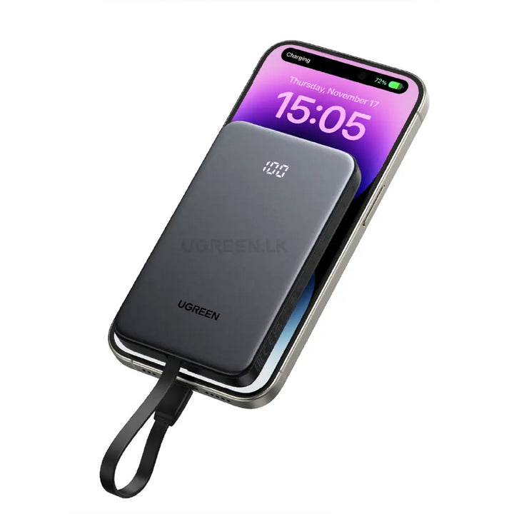 Power Bank UGREEN de 20 W con cable integrado 75161B PB526
