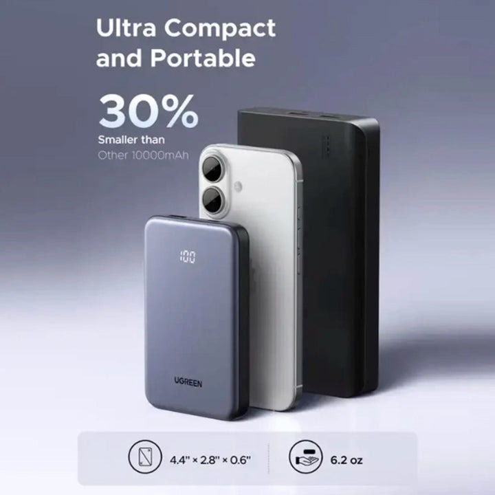PowerBank Ugreen 30W, 20000 mAh, PB528 con cable integrado