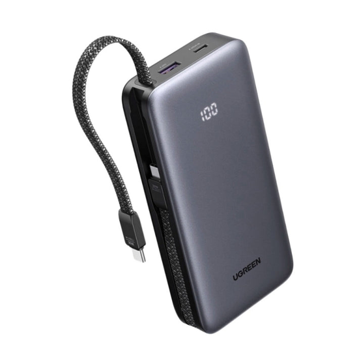 PowerBank Ugreen 30W, 20000 mAh, PB528 con cable integrado