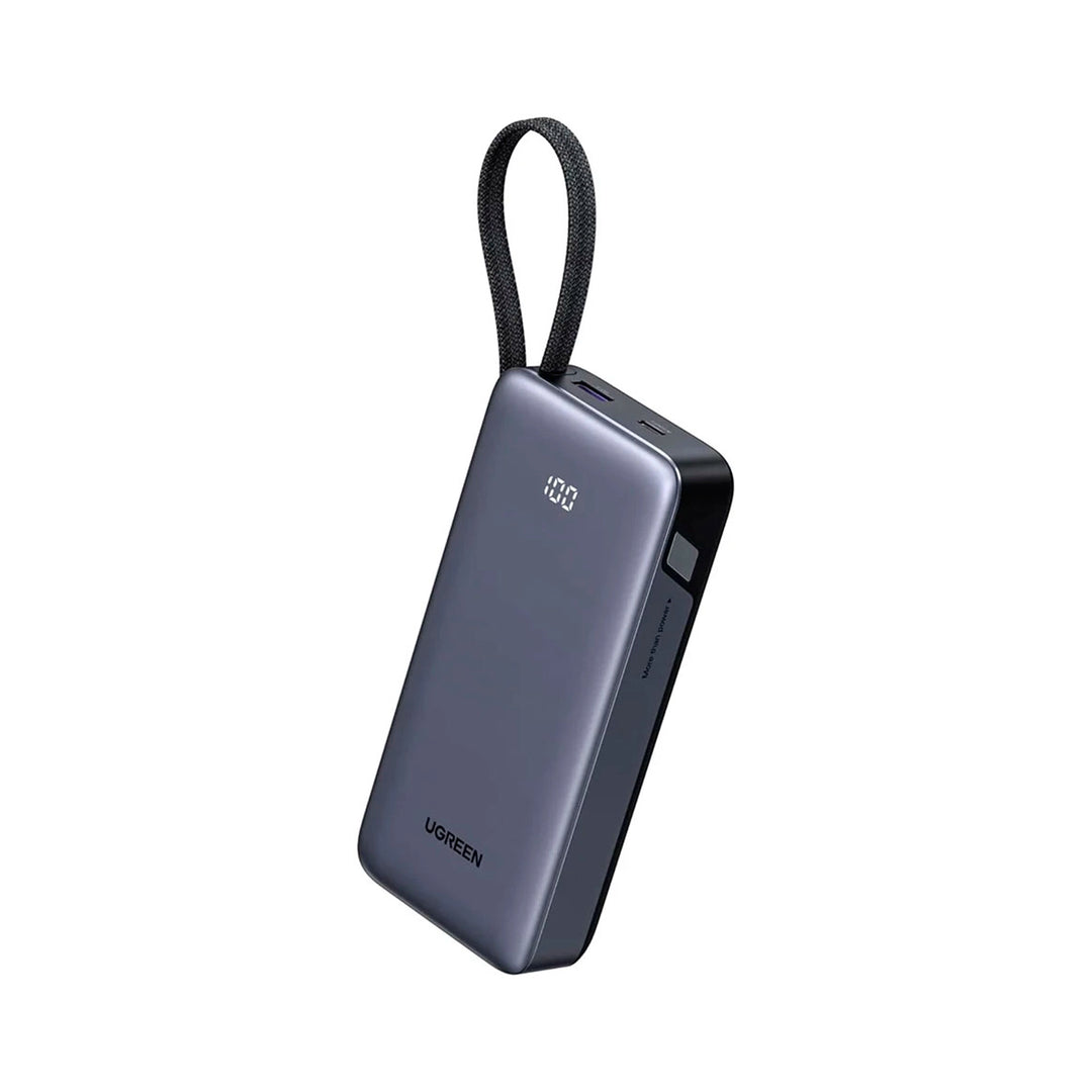 Cargador Power Bank UGREEN 55W con carga súper rápida modelo PB537, carga dispositivos de forma eficiente y segura.