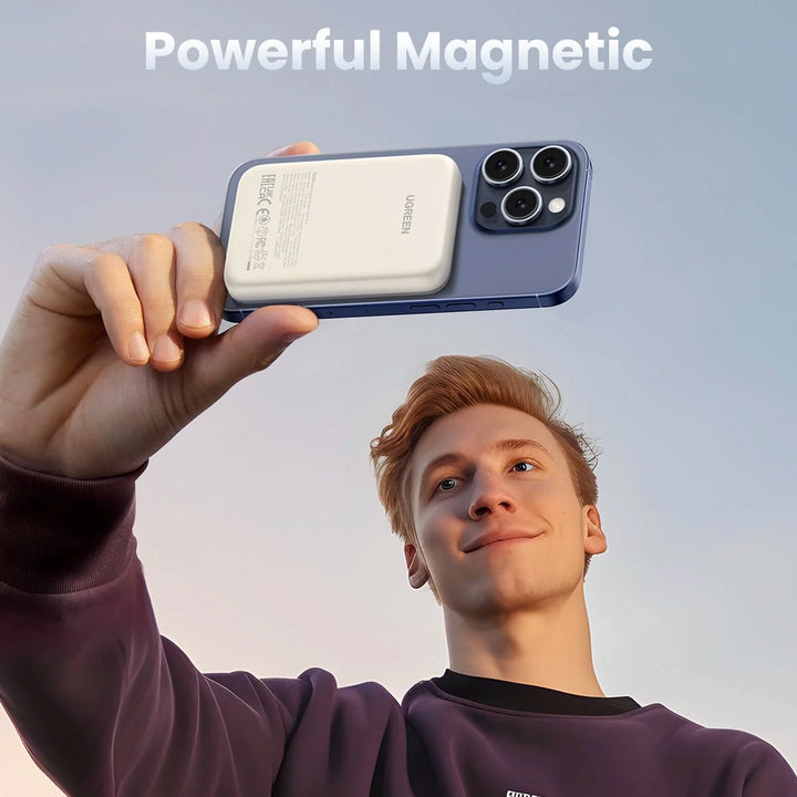 Power bank magnético UGREEN PB561 de 10000 mAh, carga inalámbrica 20W, color gris espacial
