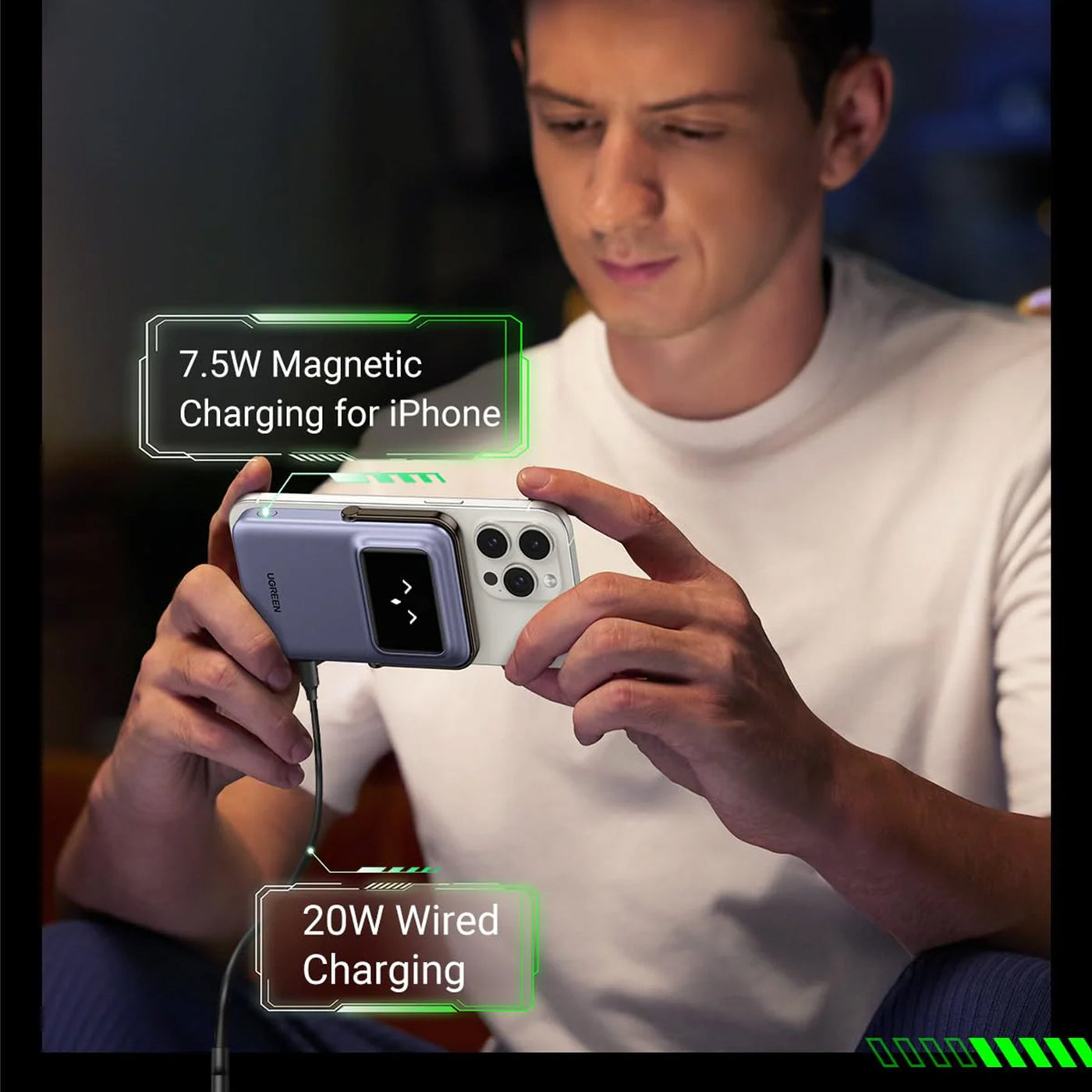 Cargador portátil Magnético Ugreen 5000mAh 20W Gray PB571 - Achorao