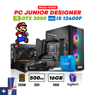 CPU JR DESIGNER #D5121 INTEL CORE I5 12400F | GTX 3050 | 500GB SSD | 16GB DDR5