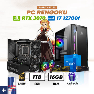 CPU RENGOKU #P7123 INTEL CORE I7 12700F | RTX 3070 8GB | 1TB SSD | 16GB RAM | ENF. LIQ.