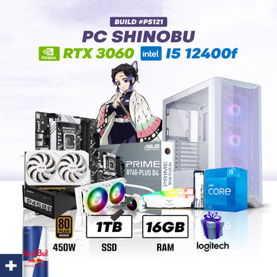 CPU SHINOBU #P5121 INTEL CORE I5 12400F | RTX 3060 8GB | 1TB SSD | 16GB RAM | ENF. LIQ.