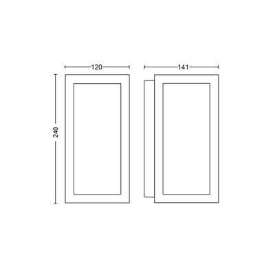 Aplique mural para exteriores Philips Hue Impress EU - Achorao