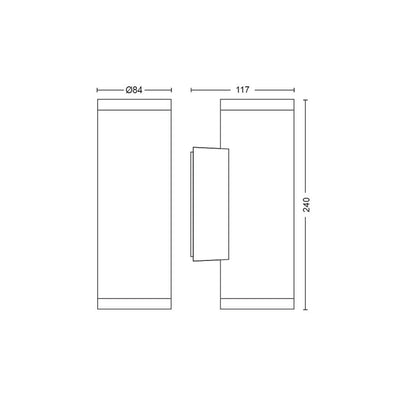 Aplique mural para exteriores Philpis Hue Appear - Achorao