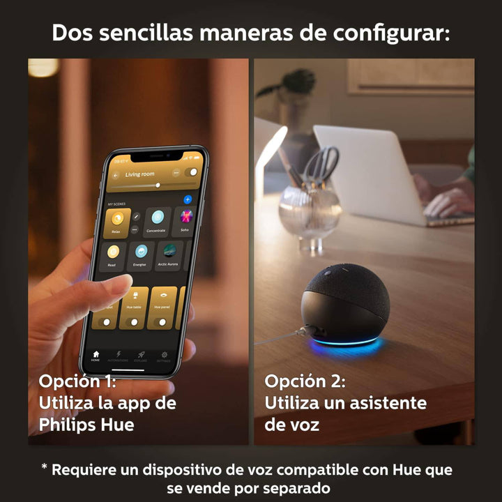 Bombilla LED Inteligente Philips Hue A67 E27 Luz Blanca Cálida a Fría - Achorao