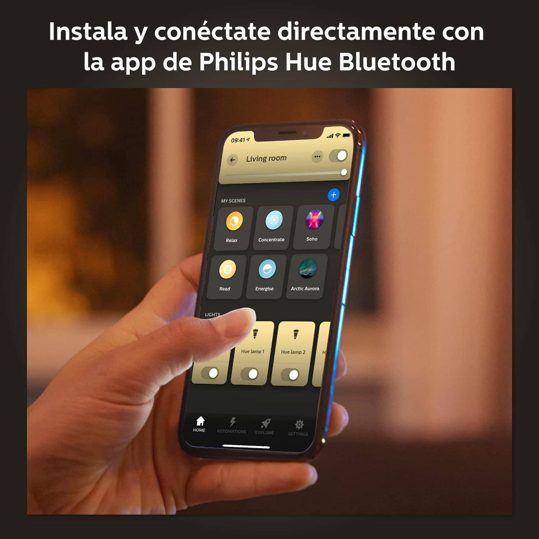Bombilla LED Inteligente Philips Hue A67 E27 Luz Blanca Cálida a Fría - Achorao