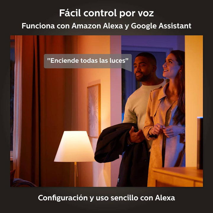 Bombilla LED Inteligente Philips Hue A67 E27 Luz Blanca Cálida a Fría - Achorao