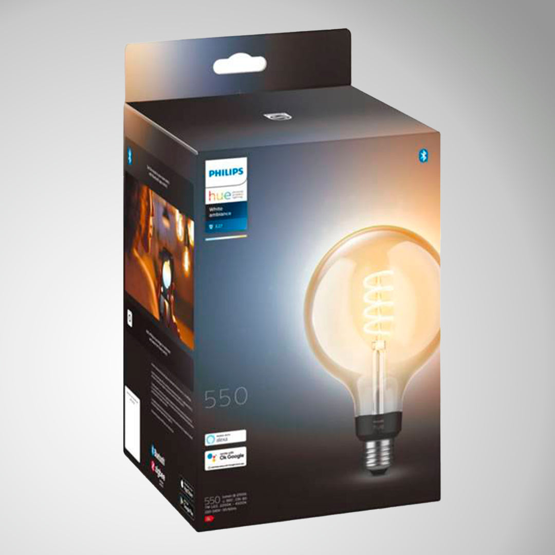 Foco E27 550 Globo Philips Hue Filament White 7w - Achorao
