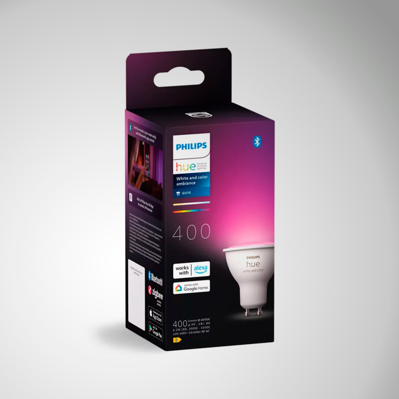 Foco Inteligente Philips Hue WCA 4.2W GU10 400 1P EU - Achorao