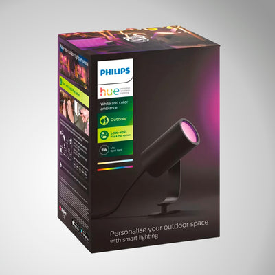 Foco para exteriores Phillips Hue Lily Spike Black - Achorao
