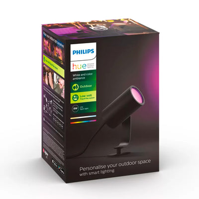 Foco para exteriores Phillips Hue Lily Spike Black - Achorao