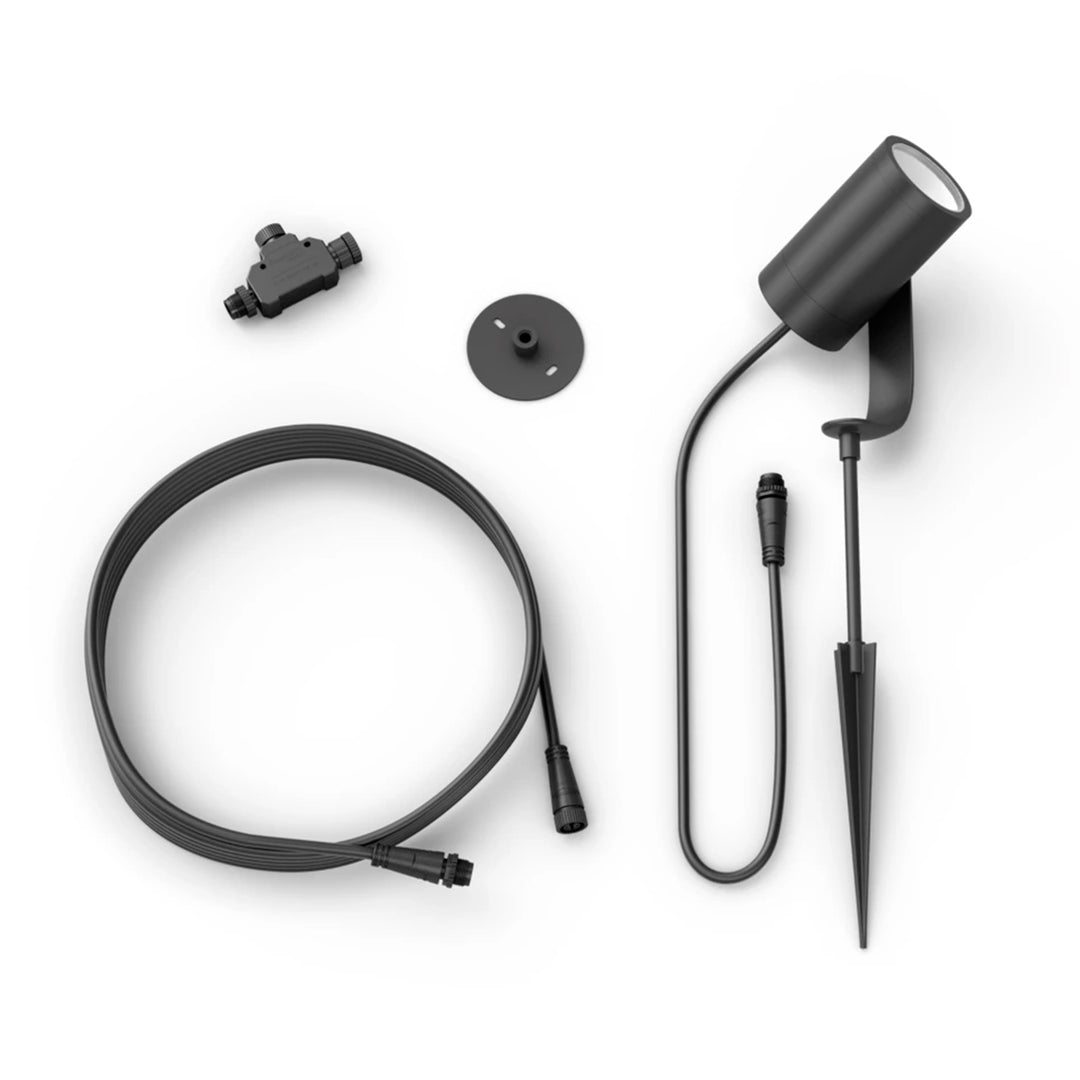 Foco para exteriores Phillips Hue Lily Spike Black - Achorao