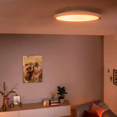Panel Led Inteligente Aurelle, Philips Hue 21W-2450 lúmens, Luz Blanca de Cálida a Fría, Blanco - Achorao