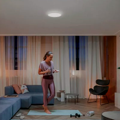 Panel Led Inteligente Aurelle, Philips Hue 21W-2450 lúmens, Luz Blanca de Cálida a Fría, Blanco - Achorao