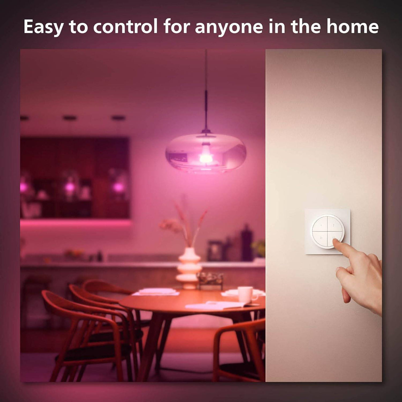 Philips Hue Tap Dial Switch - Fácil Control Smart Light. Iluminación Automática Interior, Escenografías, Ambientación y Atenuación - Achorao