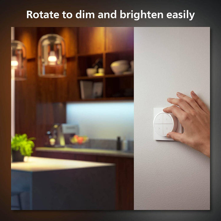 Philips Hue Tap Dial Switch - Fácil Control Smart Light. Iluminación Automática Interior, Escenografías, Ambientación y Atenuación - Achorao