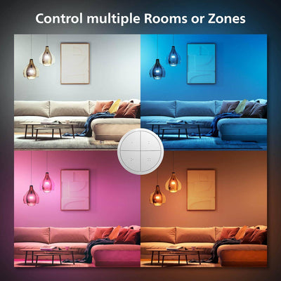 Philips Hue Tap Dial Switch - Fácil Control Smart Light. Iluminación Automática Interior, Escenografías, Ambientación y Atenuación - Achorao