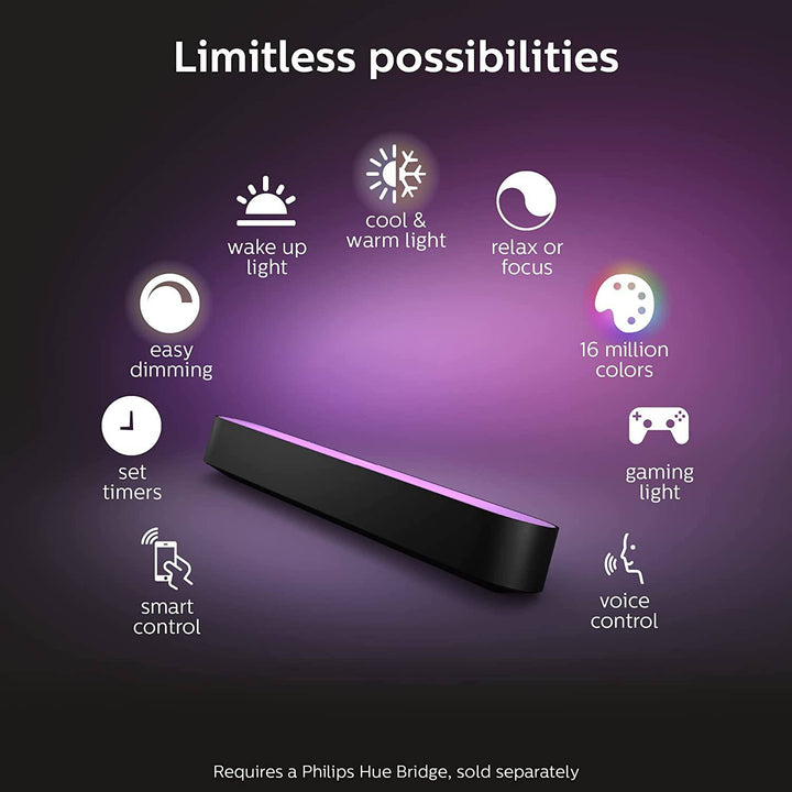 play light bar Philips Hue Barra led inteligente multi color x 2 - Achorao