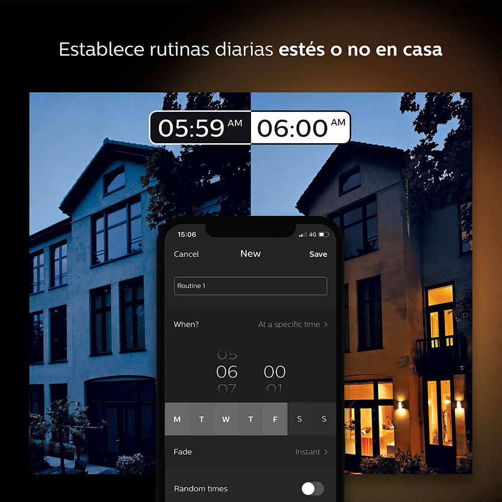 Starter Kit x2 Focos Inteligentes Cálido Philips Hue E27 9w + Bridge - Achorao