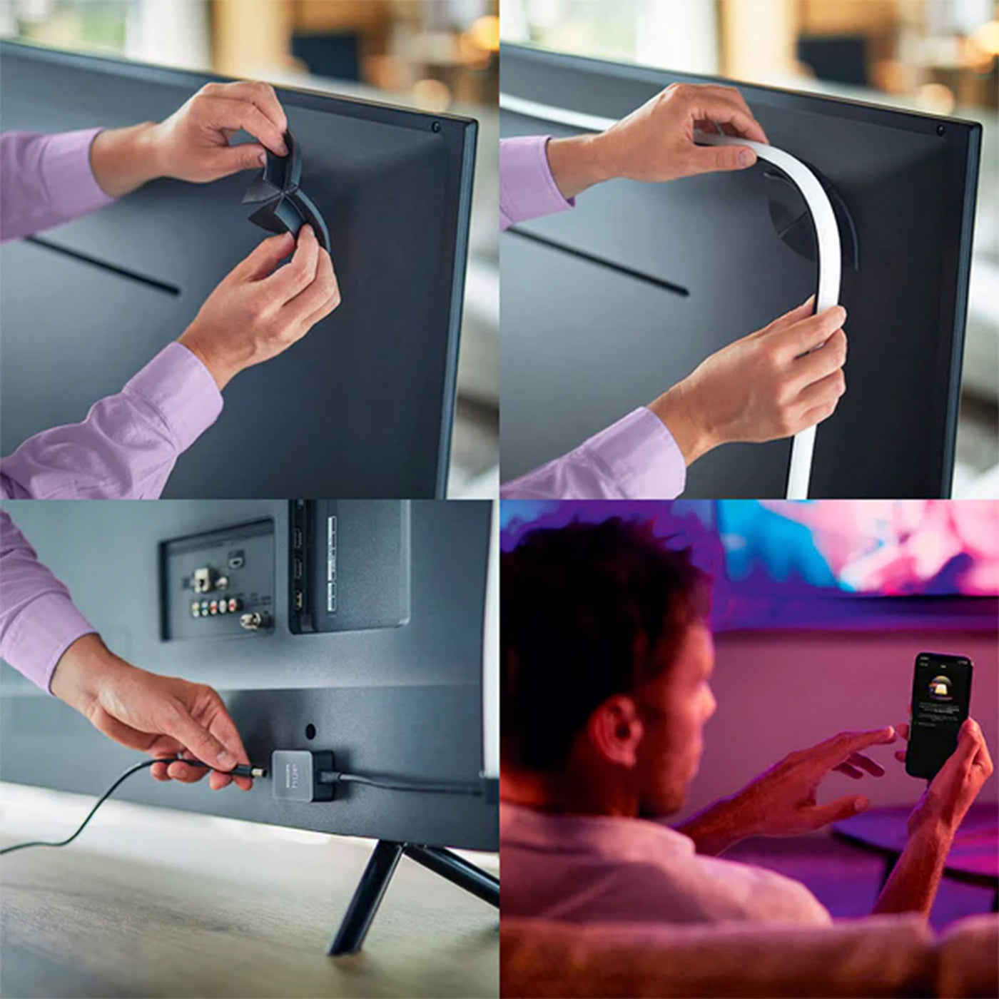 Tira LED para TV 55" PHILIPS HUE 19w, 25000 horas - Achorao