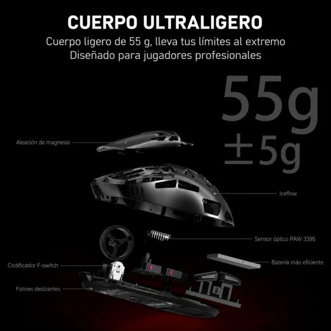 Mouse gamer Redragon PRISM PRO M997 Inalámbrico BLACK