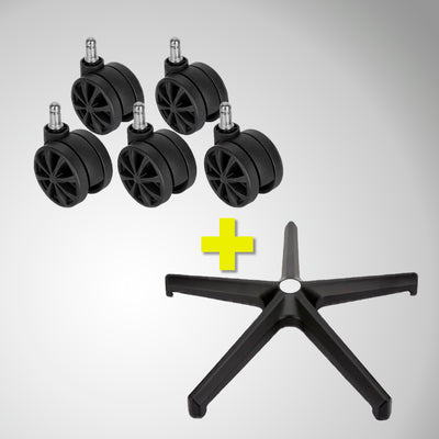 Repuestos CORSAIR TC200 Combo 1 - Set de ruedas de 75 mm + estrella - Achorao