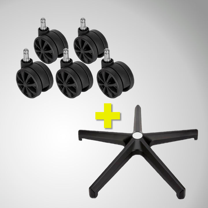 Repuestos CORSAIR TC200 Combo 1 - Set de ruedas de 75 mm + estrella - Achorao