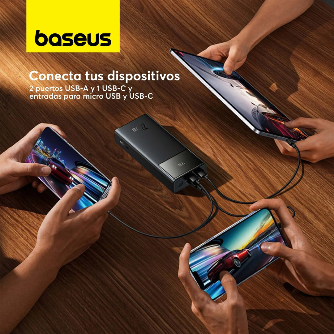 Power bank Baseus Star-Lord 30000 mAh, 22.5 W, carga rápida, pantalla digital, black - Achorao