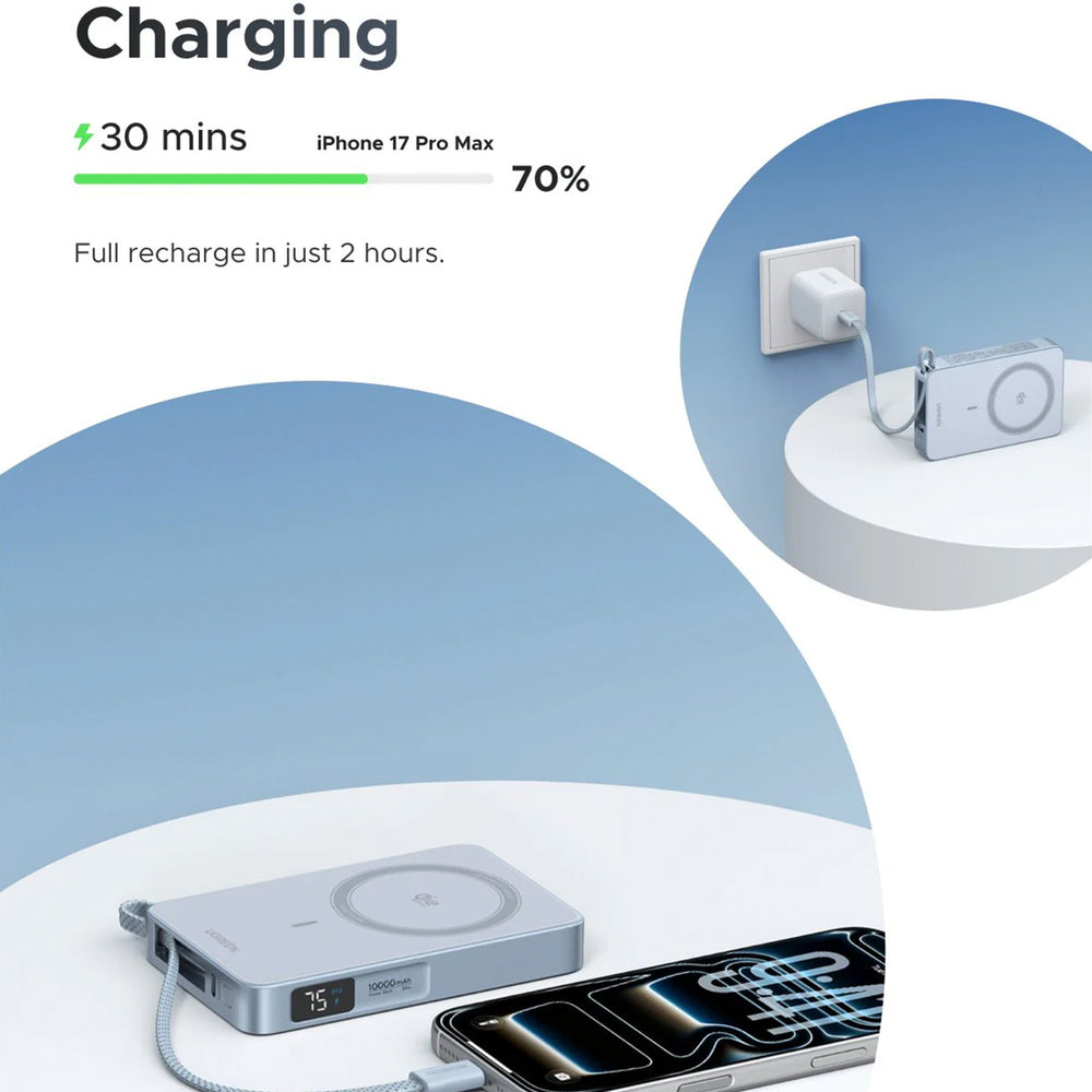 Power bank UGREEN PB773 10000 mAh, 25 W inalámbrico - Achorao