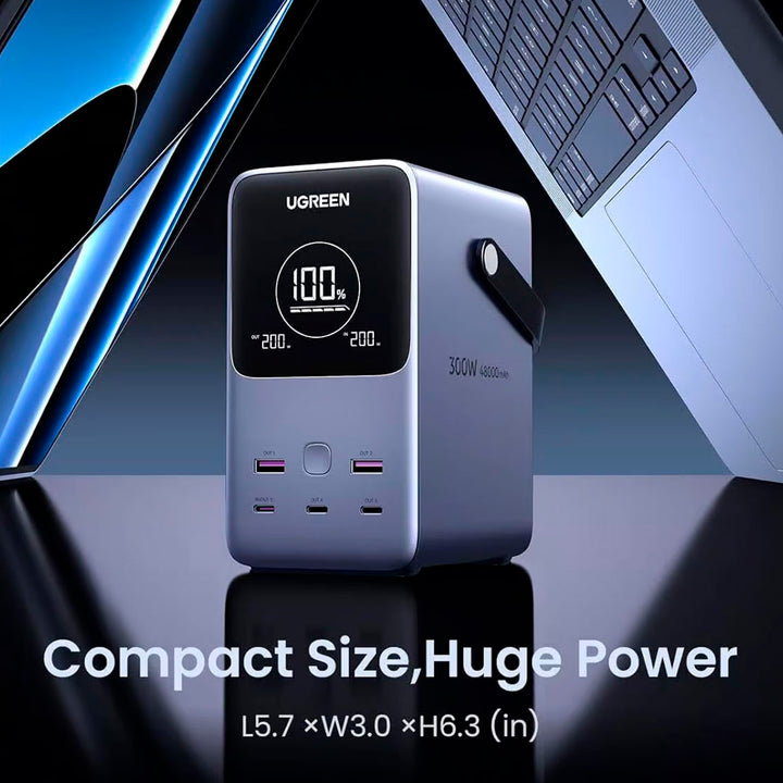 Powerbank UGREEN 48000mAh 300W con pantalla digital, Fast Charging PB770