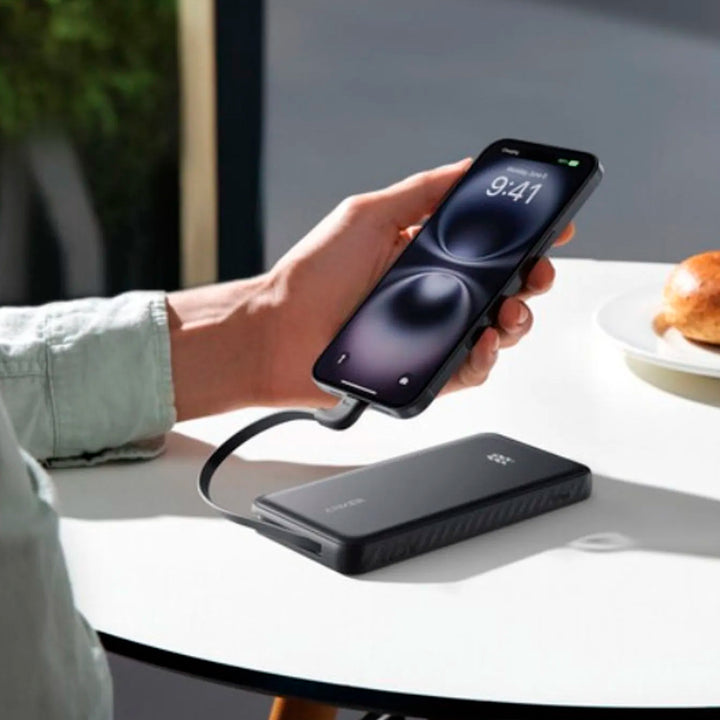 PowerBank ANKER Zolo (10K, 22.5W, Built-In USB-C Cable)
