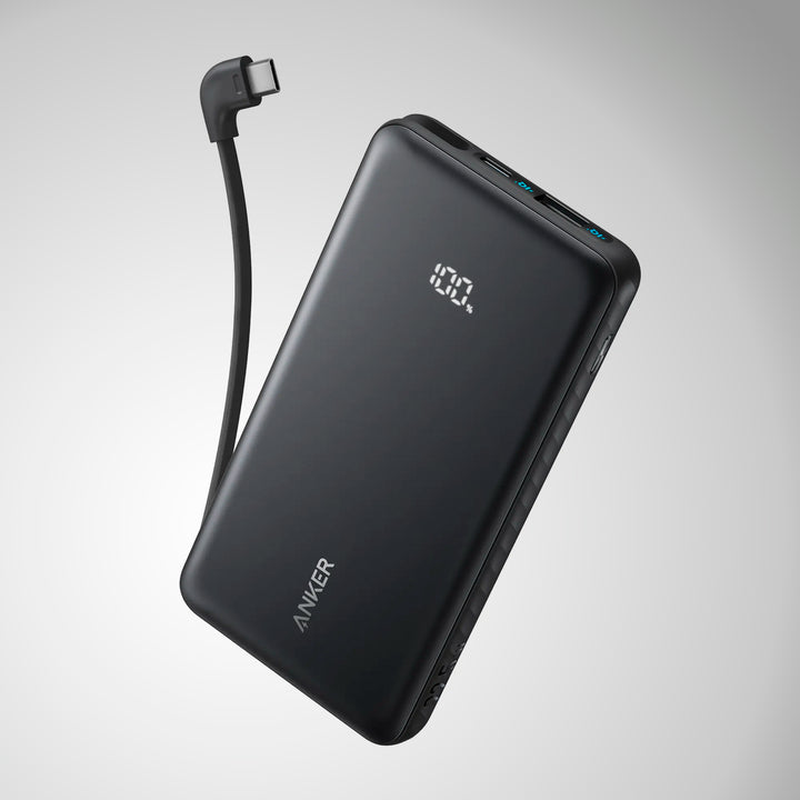 PowerBank ANKER Zolo (10K, 22.5W, Built-In USB-C Cable)