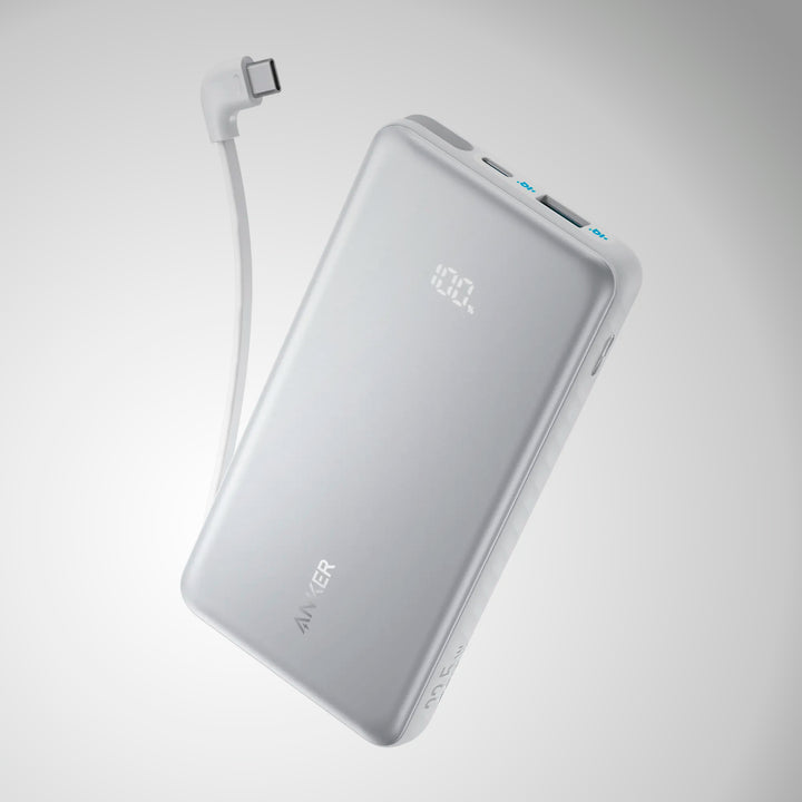 PowerBank ANKER Zolo (10K, 22.5W, Built-In USB-C Cable)