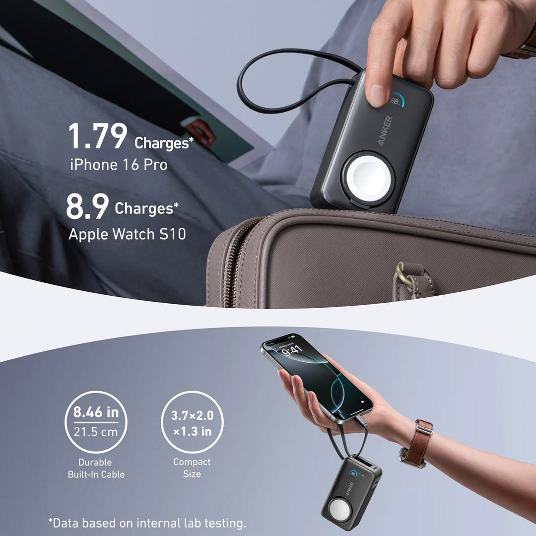 Power Bank Anker MagGo (10K, 35W, para Apple Watch)  A1657H11
