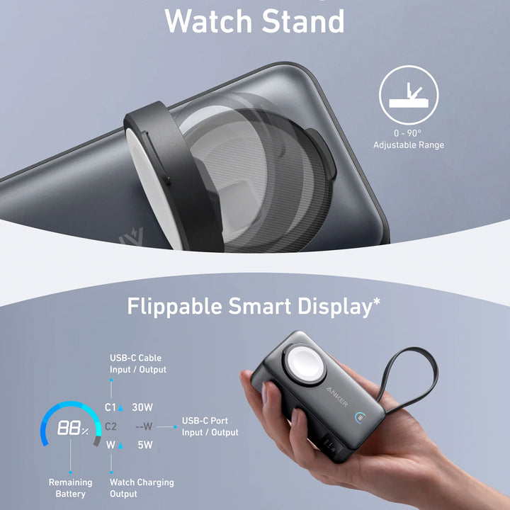 Power Bank Anker MagGo (10K, 35W, para Apple Watch)  A1657H11