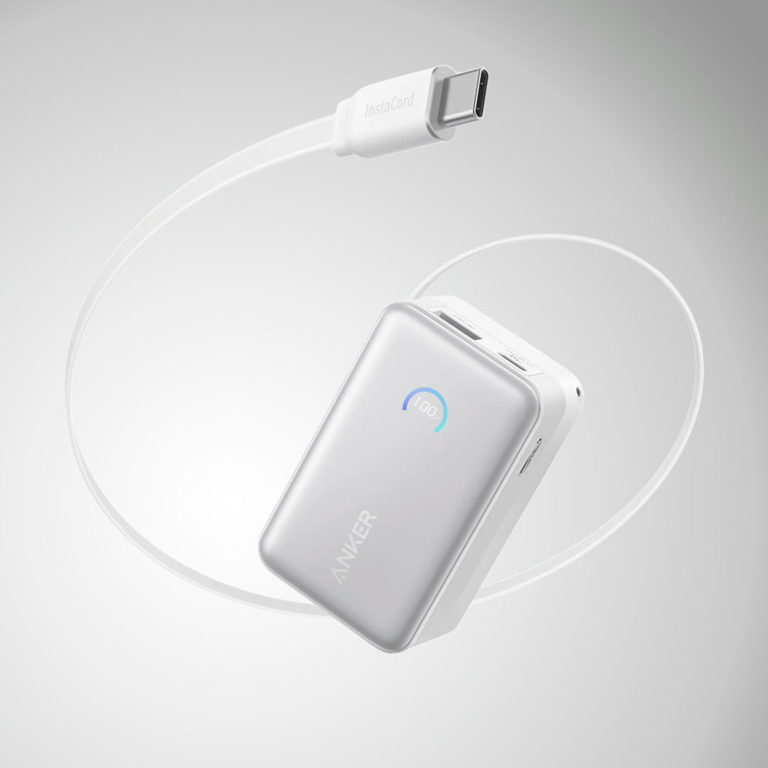 Power Bank Anker Nano 10000 mAh 45W con Cable Retractil Tipo C