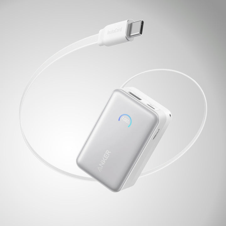 Power Bank Anker Nano 10000 mAh 45W con Cable Retractil Tipo C